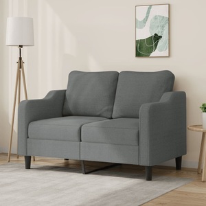 vidaXL, vidaXL 2-Sitzer-Sofa Dunkelgrau 120 cm Stoff