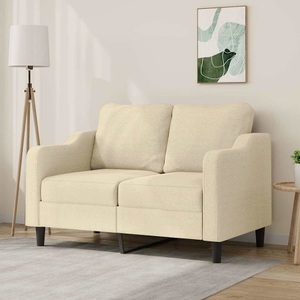 vidaXL, vidaXL 2-Sitzer-Sofa Creme 120 cm Stoff