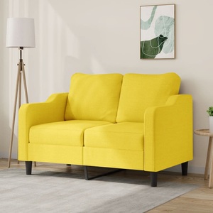 vidaXL, vidaXL 2-Sitzer-Sofa Hellgelb 120 cm Stoff