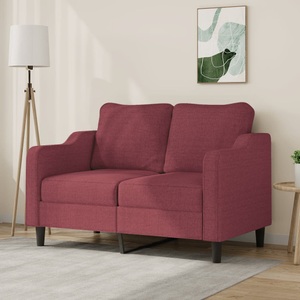 vidaXL, vidaXL 2-Sitzer-Sofa Weinrot 120 cm Stoff