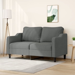 vidaXL, vidaXL 2-Sitzer-Sofa Dunkelgrau 140 cm Stoff
