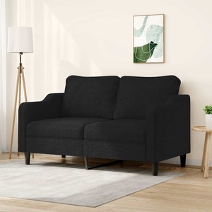 vidaXL, vidaXL 2-Sitzer-Sofa Schwarz 140 cm Stoff
