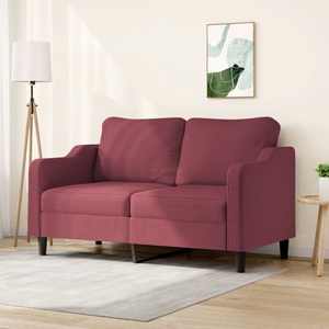 vidaXL, vidaXL 2-Sitzer-Sofa Weinrot 140 cm Stoff
