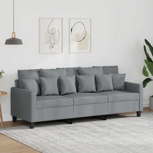 vidaXL, vidaXL 3-Sitzer-Sofa Hellgrau 180 cm Stoff