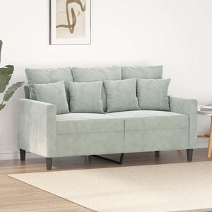vidaXL, vidaXL 2-Sitzer-Sofa Hellgrau 120 cm Samt