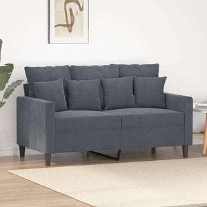vidaXL, vidaXL 2-Sitzer-Sofa Dunkelgrau 120 cm Samt
