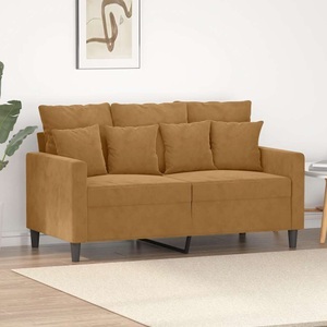 vidaXL, vidaXL 2-Sitzer-Sofa Braun 120 cm Samt