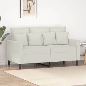 vidaXL, vidaXL 2-Sitzer-Sofa Creme 120 cm Samt