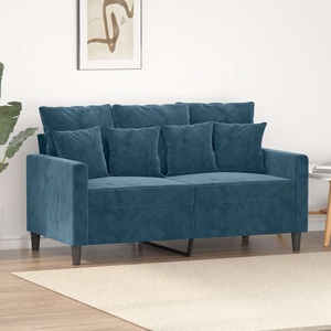 vidaXL, vidaXL 2-Sitzer-Sofa Blau 120 cm Samt