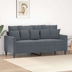 vidaXL, vidaXL 2-Sitzer-Sofa Dunkelgrau 140 cm Samt