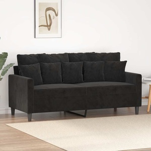 vidaXL, vidaXL 2-Sitzer-Sofa Schwarz 140 cm Samt