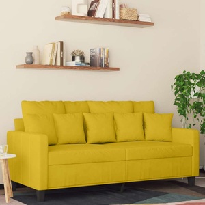 vidaXL, vidaXL 2-Sitzer-Sofa Gelb 140 cm Samt
