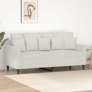 vidaXL, vidaXL 2-Sitzer-Sofa Creme 140 cm Samt
