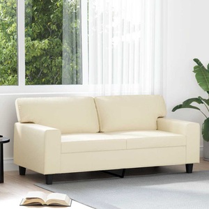 vidaXL, vidaXL 2-Sitzer-Sofa Creme 140 cm Kunstleder, vidaXL 2-Sitzer-Sofa Creme 140 cm Kunstleder
