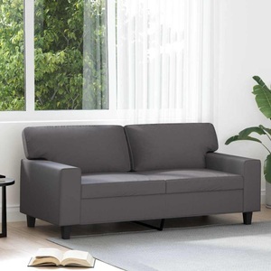 vidaXL, vidaXL 2-Sitzer-Sofa Grau 140 cm Kunstleder, vidaXL 2-Sitzer-Sofa Grau 140 cm Kunstleder