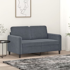 vidaXL, vidaXL 2-Sitzer-Sofa Dunkelgrau 120 cm Samt