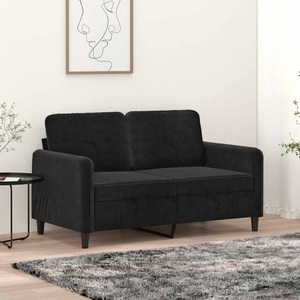 vidaXL, vidaXL 2-Sitzer-Sofa Schwarz 120 cm Samt