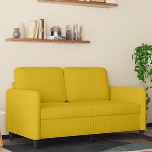 vidaXL, vidaXL 2-Sitzer-Sofa Gelb 120 cm Samt