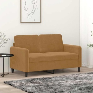 vidaXL, vidaXL 2-Sitzer-Sofa Braun 120 cm Samt, vidaXL 2-Sitzer-Sofa Braun 120 cm Samt