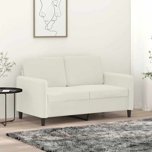 vidaXL, vidaXL 2-Sitzer-Sofa Creme 120 cm Samt