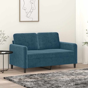 vidaXL, vidaXL 2-Sitzer-Sofa Blau 120 cm Samt