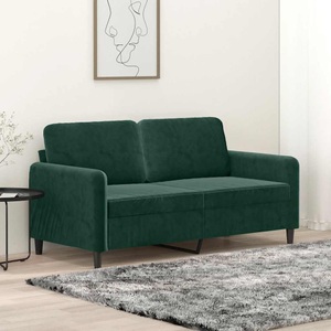 vidaXL, vidaXL 2-Sitzer-Sofa Dunkelgrün 140 cm Samt
