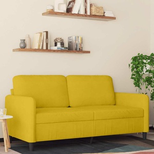 vidaXL, vidaXL 2-Sitzer-Sofa Gelb 140 cm Samt