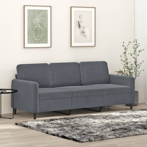 vidaXL, vidaXL 3-Sitzer-Sofa Dunkelgrau 180 cm Samt