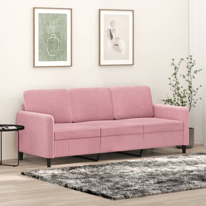 vidaXL, vidaXL 3-Sitzer-Sofa Rosa 180 cm Samt