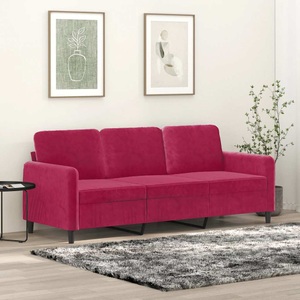 vidaXL, vidaXL 3-Sitzer-Sofa Weinrot 180 cm Samt
