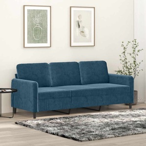 vidaXL, vidaXL 3-Sitzer-Sofa Blau 180 cm Samt