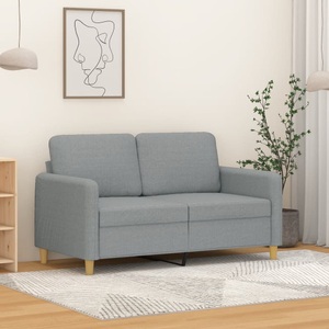 vidaXL, vidaXL 2-Sitzer-Sofa Hellgrau 120 cm Stoff