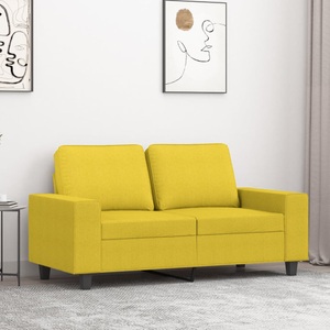 vidaXL, vidaXL 2-Sitzer-Sofa Hellgelb 120 cm Stoff