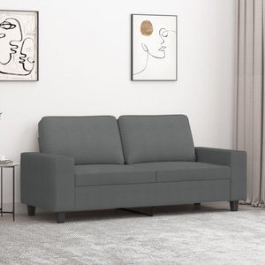 vidaXL, vidaXL 2-Sitzer-Sofa Dunkelgrau 140 cm Stoff, vidaXL 2-Sitzer-Sofa Dunkelgrau 140 cm Stoff