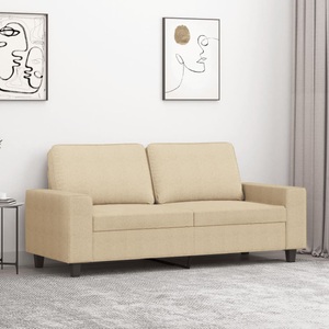 vidaXL, vidaXL 2-Sitzer-Sofa Creme 140 cm Stoff