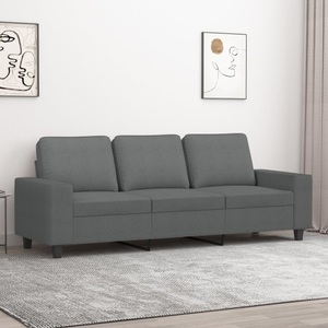 vidaXL, vidaXL 3-Sitzer-Sofa Dunkelgrau 180 cm Stoff