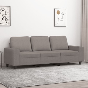 vidaXL, vidaXL 3-Sitzer-Sofa Taupe 180 cm Stoff