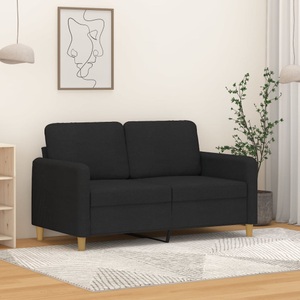 vidaXL, vidaXL 2-Sitzer-Sofa Schwarz 120 cm Stoff, vidaXL 2-Sitzer-Sofa Schwarz 120 cm Stoff