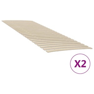 vidaXL, vidaXL Lattenroste mit 48 Latten 2 Stk. 80x200 cm, vidaXL Lattenroste mit 48 Latten 2 Stk. 80x200 cm
