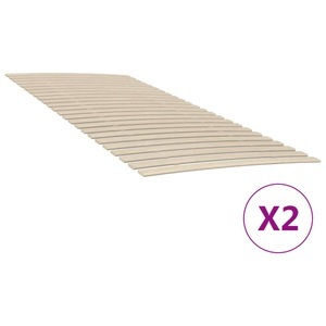 vidaXL, vidaXL Lattenroste mit 48 Latten 2 Stk. 90x200 cm, vidaXL Lattenroste mit 48 Latten 2 Stk. 90x200 cm