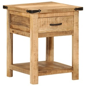 vidaXL, vidaXL Nachttisch 40x40x50 cm Massivholz Mango, vidaXL Nachttisch 40x40x50 cm Massivholz Mango