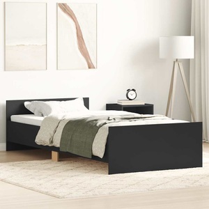 vidaXL, vidaXL Bettgestell Schwarz 100x200 cm Holzwerkstoff