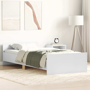 vidaXL, vidaXL Bettgestell Weiß 90x190 cm Holzwerkstoff