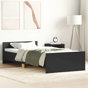 vidaXL, vidaXL Bettgestell Schwarz 75x190 cm Holzwerkstoff