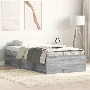 vidaXL, vidaXL Bettgestell Grau Sonoma 90x200 cm, vidaXL Bettgestell Grau Sonoma 90x200 cm