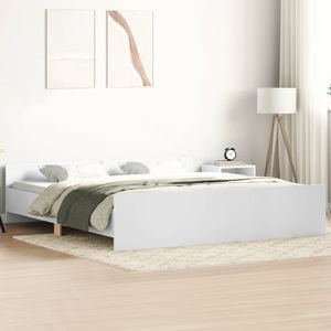 vidaXL, vidaXL Bettgestell mit Kopf- und Fußteil Weiß 180x200 cm
