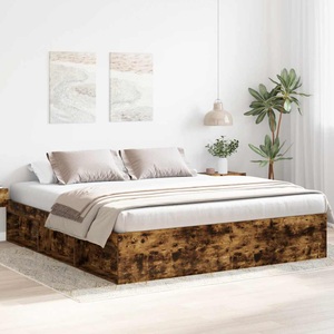 vidaXL, vidaXL Bettgestell Räuchereiche 180x200 cm, vidaXL Bettgestell Räuchereiche 180x200 cm