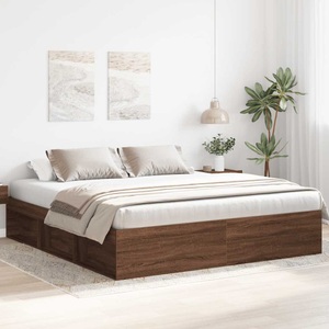 vidaXL, vidaXL Bettgestell Braun Eichen-Optik 180x200 cm