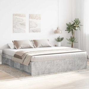 vidaXL, vidaXL Bettgestell Betongrau 200x200 cm