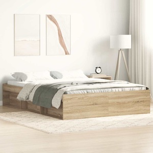 vidaXL, vidaXL Bettgestell Sonoma Eiche 120x190 cm
